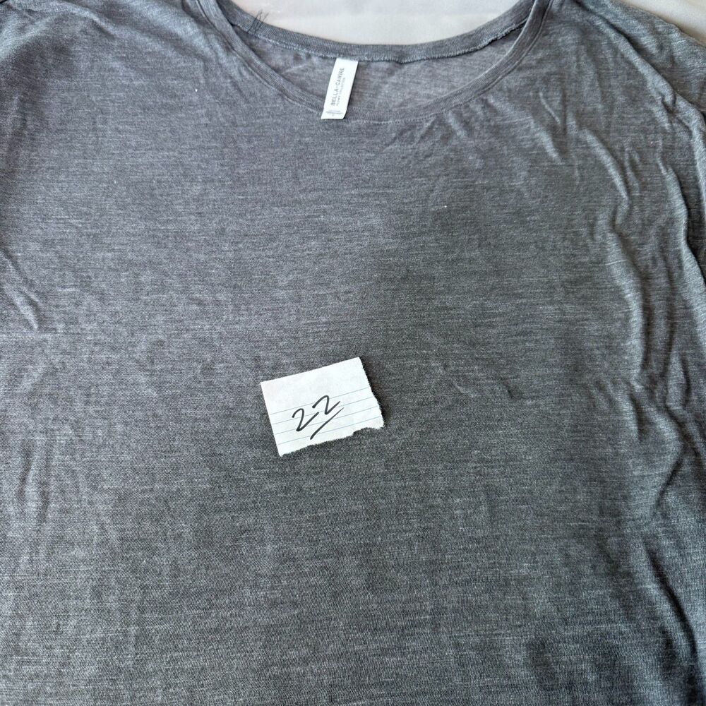 Bella Canvas Gray T-Shirt Women’s Small Flowy Basic Tee Short Sleeve Casual - Picture 5 of 5